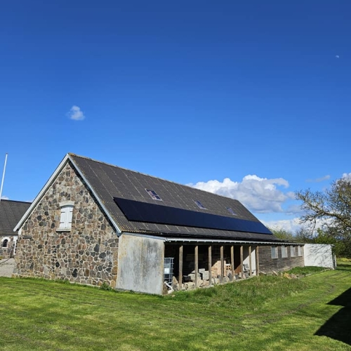 Montering af solceller på tag